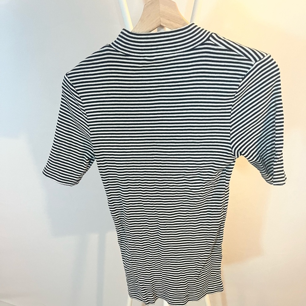 Striped turtleneck shirt